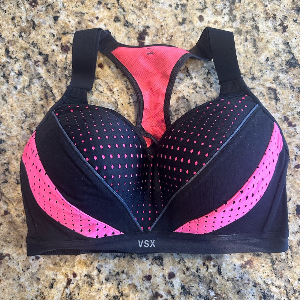 VSX Dynamic Black and Pink Sports Bra